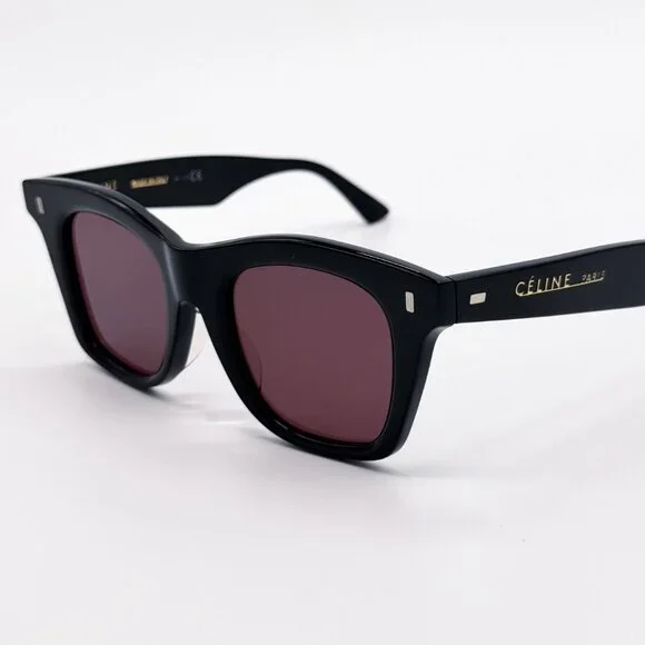 NEW CELINE CL40057F 01Y BLACK PURPLE WOMEN SUNGLASSES CELINE - Picture 6 of 10